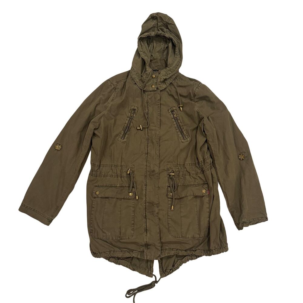 Levi's Legacy Fishtail M65 Parka Women's XL Olive Utility Jacket GUC
